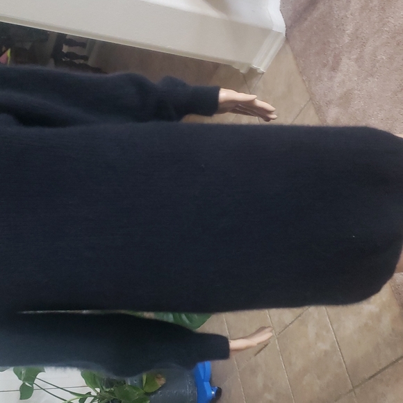 Esprit m angora lambs wool blend fuzzy puff longsleeve scoop front v back - Picture 4 of 11